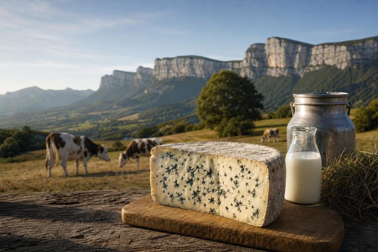 Illustration éditoriale générée par IA pour l’article « Bleu du Vercors-Sassenage : ce que change vraiment la dérogation temporaire entrée en vigueur ».