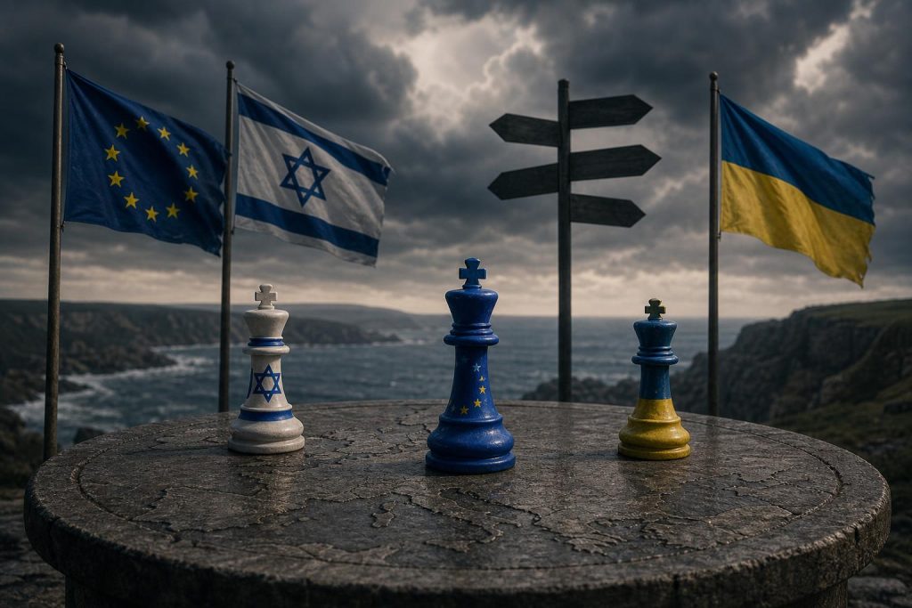 Illustration éditoriale générée par IA pour l’article « À Wicklow, l’UE bute à la fois sur le fond et sur ses propres règles ».
